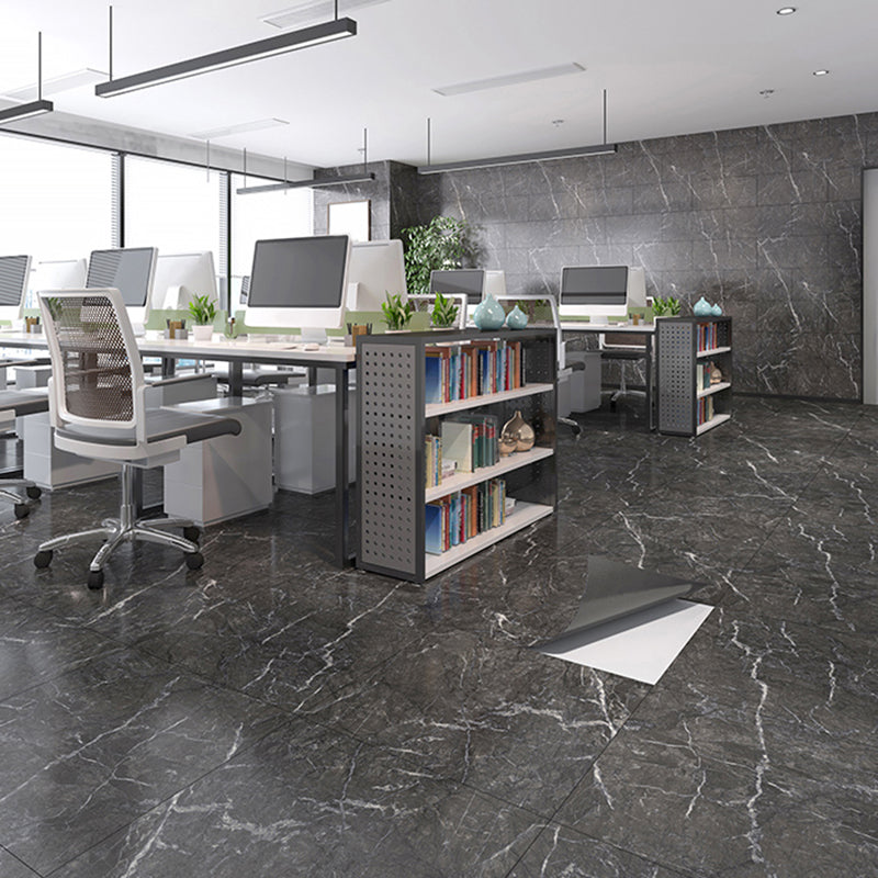Waterproof Plastic Floor Tile Look Square Edge Floor Tile