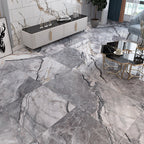 Waterproof Plastic Floor Tile Look Square Edge Floor Tile