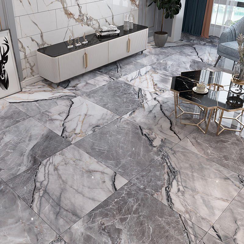Waterproof Plastic Floor Tile Look Square Edge Floor Tile