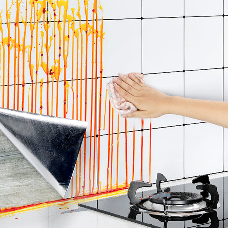 Modern Peel and Stick Backsplash Tiles PVC Wallpaper for Fireplace Surround