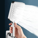 Modern Rectangular Hand Shower Water-Saving Wall-Mounted Hand Shower