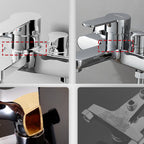 Popular Wall-Mounted Bathtub Faucet Fixed Lever Handle Bathtub Filler Trim