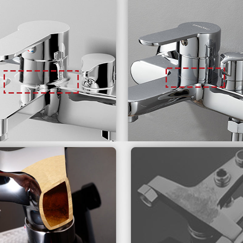 Popular Wall-Mounted Bathtub Faucet Fixed Lever Handle Bathtub Filler Trim