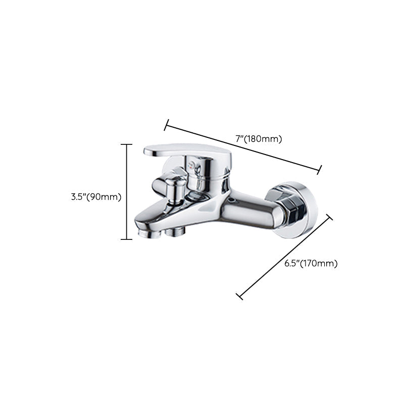 Popular Wall-Mounted Bathtub Faucet Fixed Lever Handle Bathtub Filler Trim