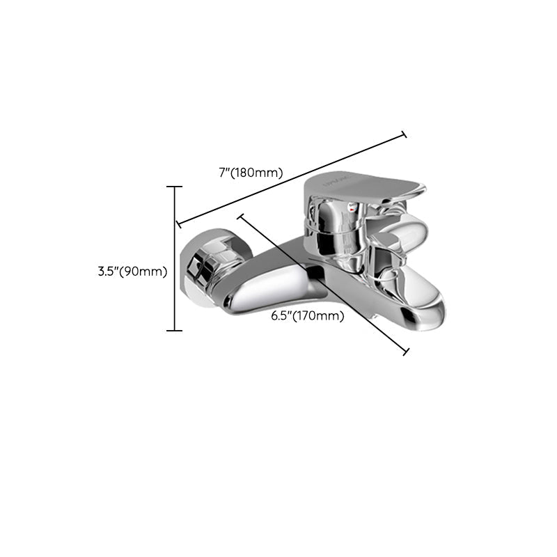 Popular Wall-Mounted Bathtub Faucet Fixed Lever Handle Bathtub Filler Trim