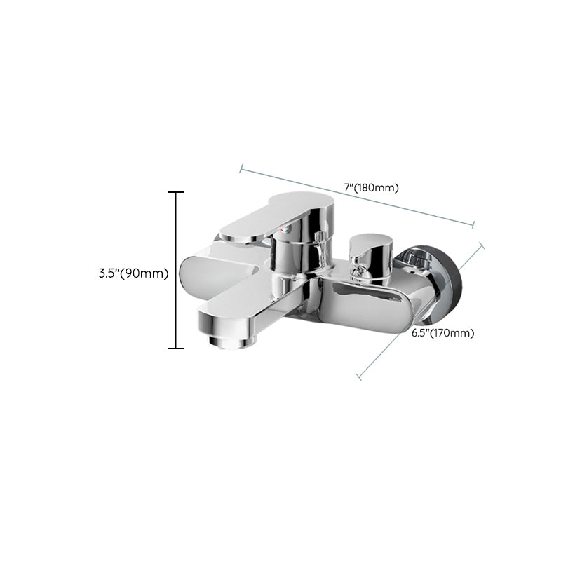 Popular Wall-Mounted Bathtub Faucet Fixed Lever Handle Bathtub Filler Trim