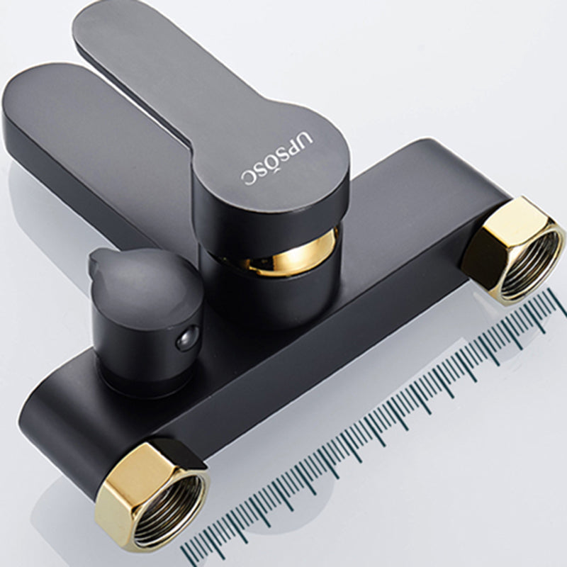 Modern Bathtub Faucet Lever Handle Wall Mounted Fixed Bathtub Faucet