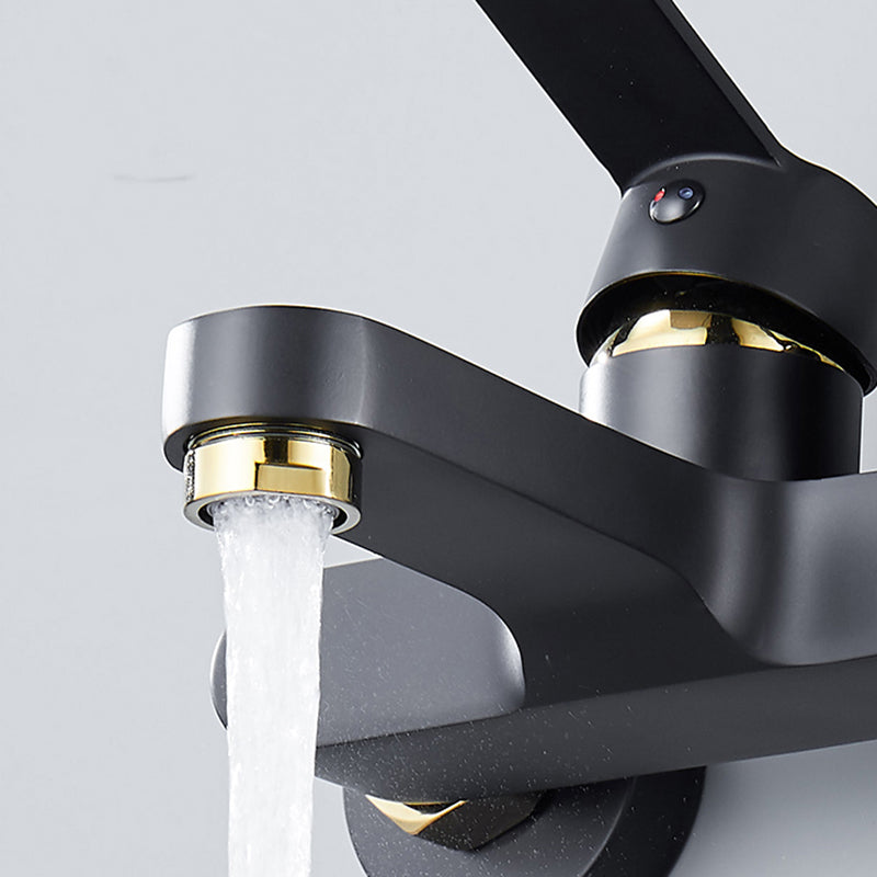 Modern Bathtub Faucet Lever Handle Wall Mounted Fixed Bathtub Faucet