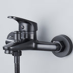 Modern Bathtub Faucet Lever Handle Wall Mounted Fixed Bathtub Faucet