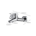 Single Lever Bath Mixer 2 Holes Wall Mounted Hand Shower Low Arc Tub Filler