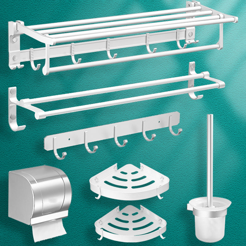 Modern Bathroom Accessories Hardware Set White Metal Bathroom Accessories Kit