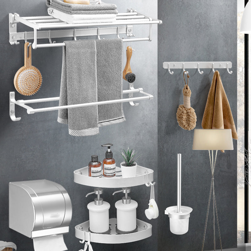 Modern Bathroom Accessories Hardware Set White Metal Bathroom Accessories Kit