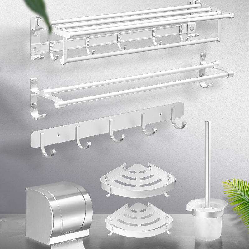 Modern Bathroom Accessories Hardware Set White Metal Bathroom Accessories Kit