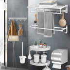 Modern Bathroom Accessories Hardware Set White Metal Bathroom Accessories Kit