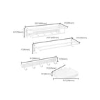 Modern Bathroom Accessories Hardware Set White Metal Bathroom Accessories Kit