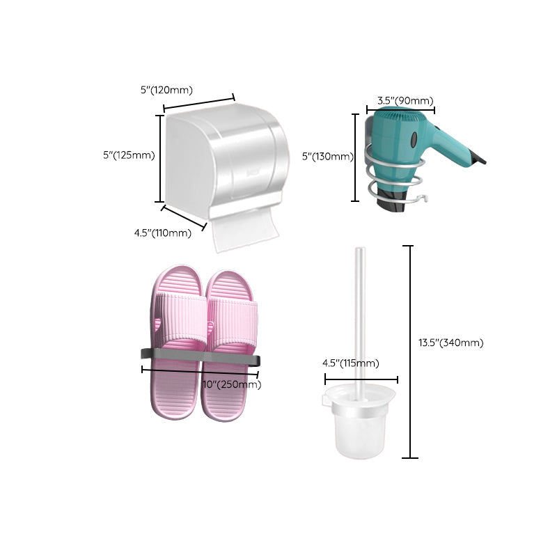Modern Bathroom Accessories Hardware Set White Metal Bathroom Accessories Kit