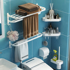 Modern Bathroom Hardware Set White Metal Bathroom Accessories Set