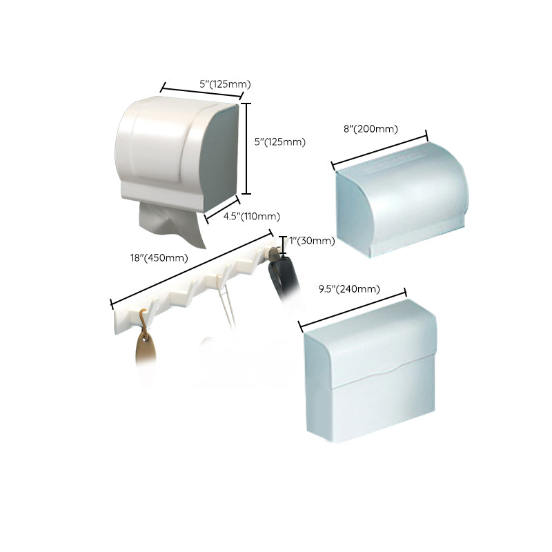 Modern Bathroom Hardware Set White Metal Bathroom Accessories Set