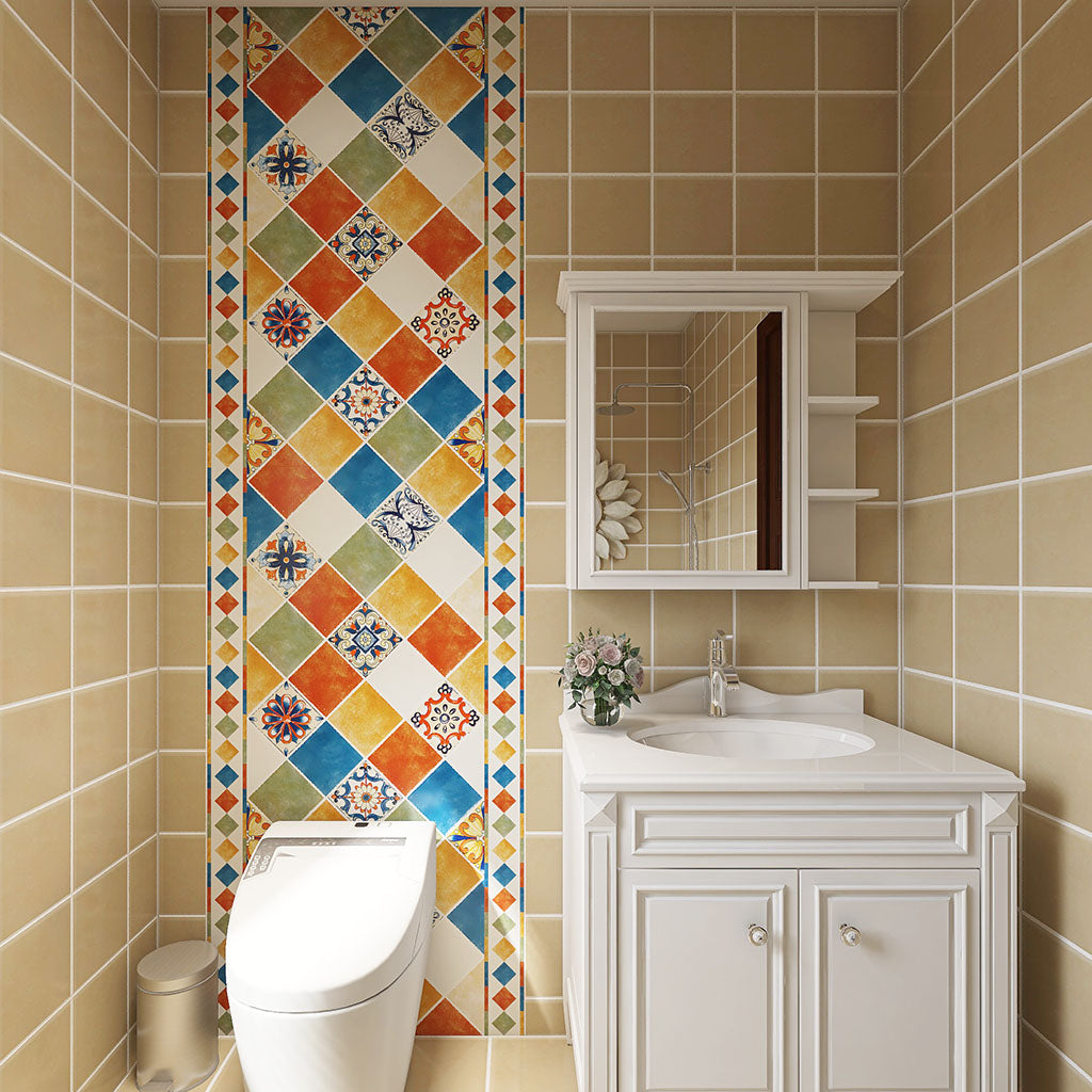 Modern Peel-and-Stick Backsplash Wall Tiles made of Plastic Mosaic Tile Wallpaper for the Kitchen