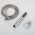 Cylindrical Hand Shower with Self-Cleaning Stainless Steel Wall Shower Head