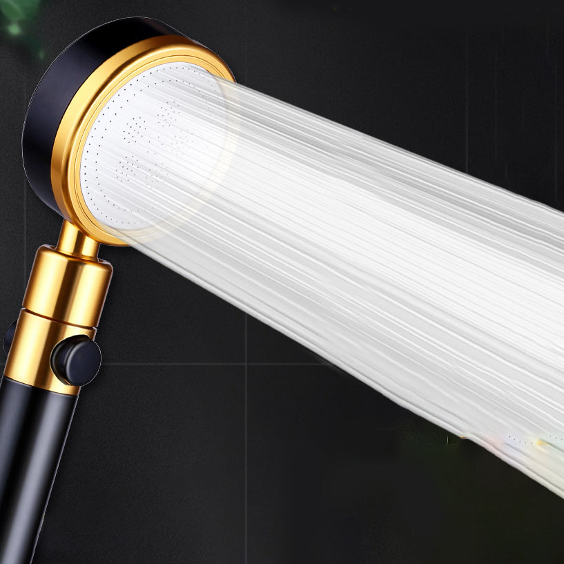 Modern Metal Hand Shower in Black Water efficient round Shower Head