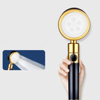 Modern Metal Hand Shower in Black Water efficient round Shower Head