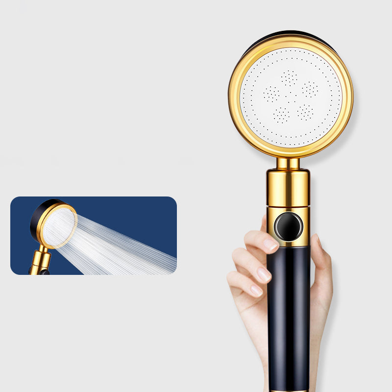 Modern Metal Hand Shower in Black Water efficient round Shower Head