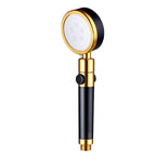 Modern Metal Hand Shower in Black Water efficient round Shower Head