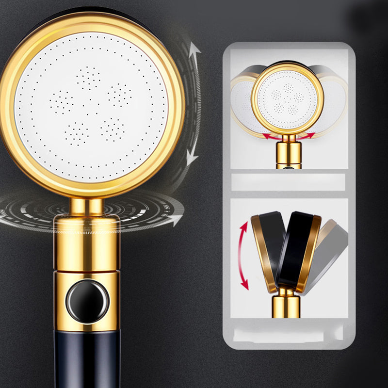 Modern Metal Hand Shower in Black Water efficient round Shower Head
