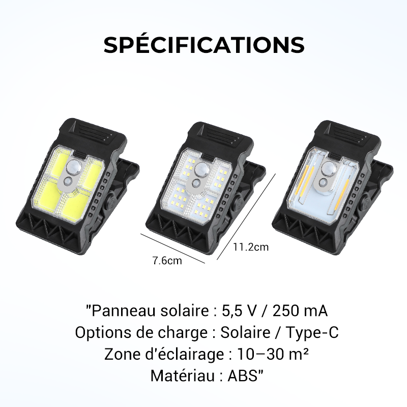 PowerBeam Solar-Clamps-Boost — Turn dark corners into a cozy oasis full of light and protection!