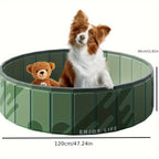 PawLuna Foldable Dog Bath made of PVC | 80 cm Ø | Sturdy & Portable | Perfect for Summer & Garden