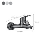 Solid Bathtub Faucet Handheld Shower Hose Lever Handle Wall-Mounted 2 Holes Bathtub Fill Valve