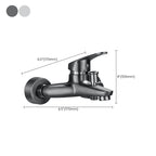 Low Arch Bathtub Faucet Hose Wall-Mounted Single Lever Tub Filler with Hand Shower