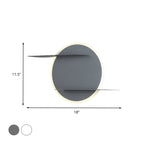 White/Grey Round Wall-Mounted Lamp Contemporary Acrylic LED Wall Light with Support for Bedroom