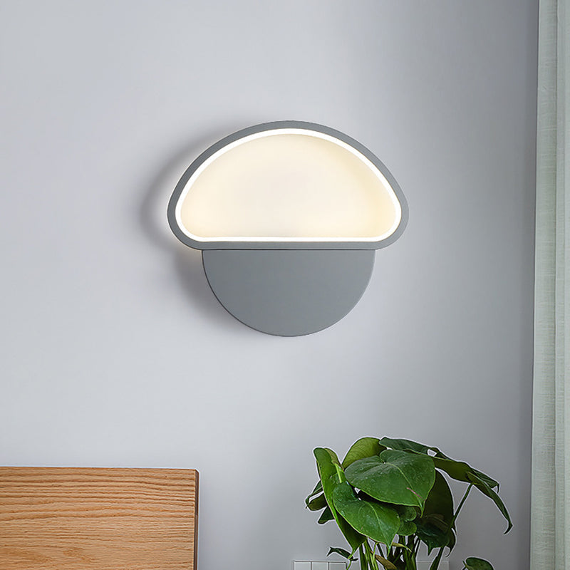 Mushroom-shaped wall lamp wall light contemporary acrylic gray LED wall-mounted light for bedroom