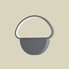 Mushroom-shaped wall lamp wall light contemporary acrylic gray LED wall-mounted light for bedroom