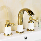 Glam Bathtub Faucet Trim Deck Mounted Lever Handle Swivel Spout Bathtub Faucet