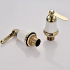 Glam Bathtub Faucet Trim Deck Mounted Lever Handle Swivel Spout Bathtub Faucet