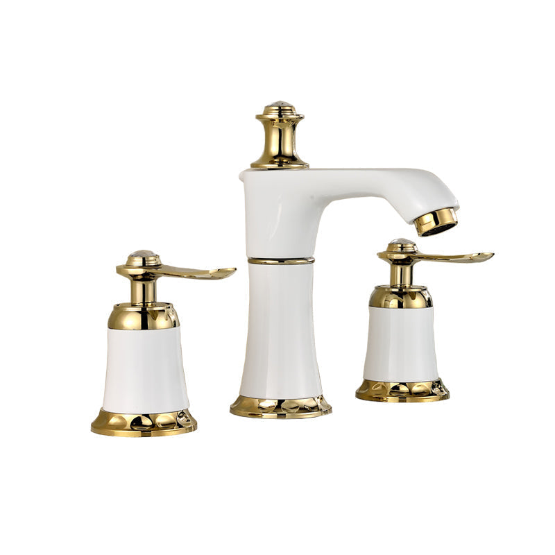 Glam Bathtub Faucet Trim Deck Mounted Lever Handle Swivel Spout Bathtub Faucet