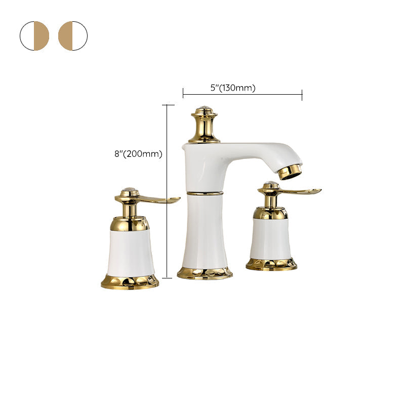 Glam Bathtub Faucet Trim Deck Mounted Lever Handle Swivel Spout Bathtub Faucet