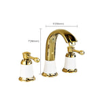 Glam Bathtub Faucet Trim Deck Mounted Lever Handle Swivel Spout Bathtub Faucet