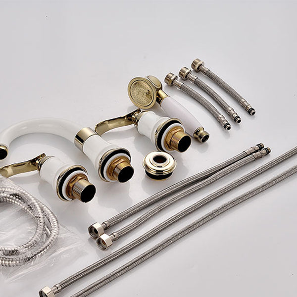 Tradition Bathtub Filler Trim Deck-Mounted Swing Spout Bathtub Filler