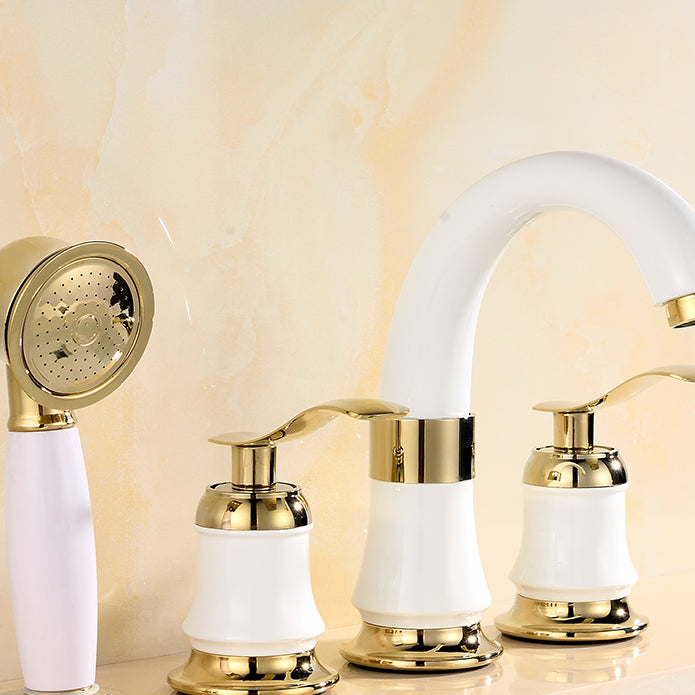 Tradition Bathtub Filler Trim Deck-Mounted Swing Spout Bathtub Filler