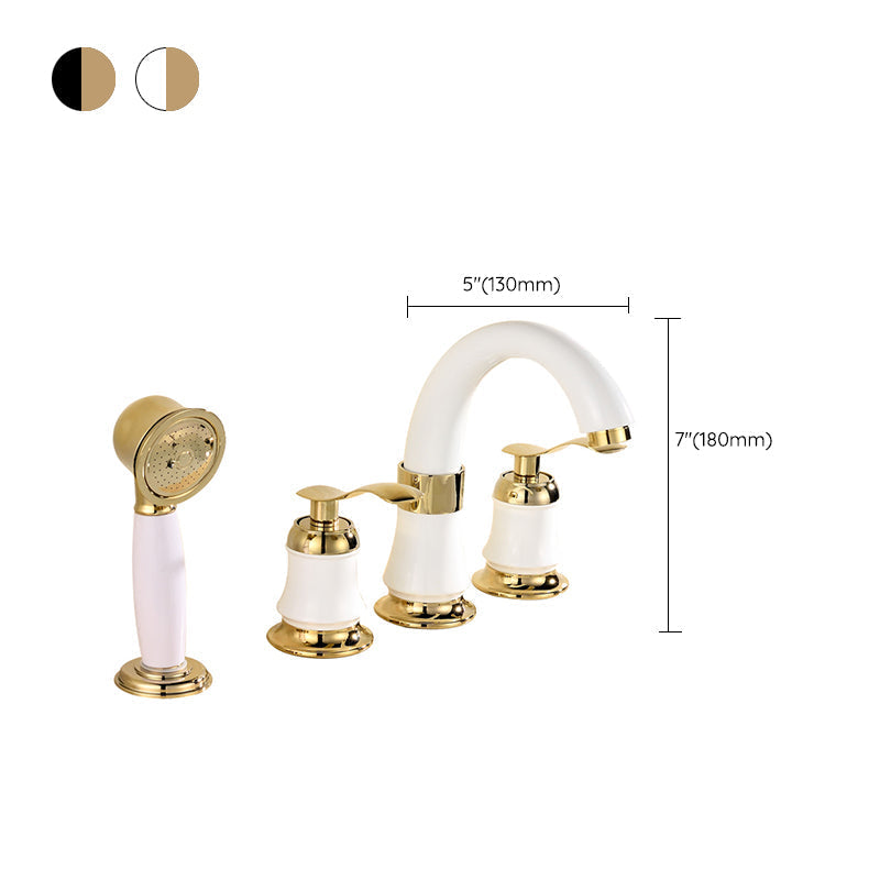 Tradition Bathtub Filler Trim Deck-Mounted Swing Spout Bathtub Filler