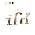 Tradition Bathtub Filler Trim Deck-Mounted Swing Spout Bathtub Filler