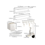 Metal drill and screw assembly bathroom accessories hardware set
