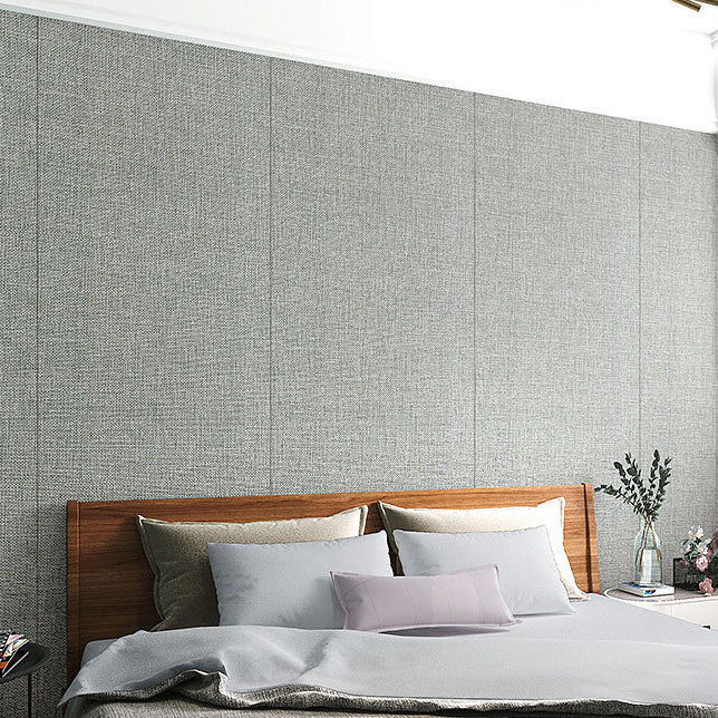 Contemporary Style Wall Panel Linen Living Space Peel and Stick Wall Covering