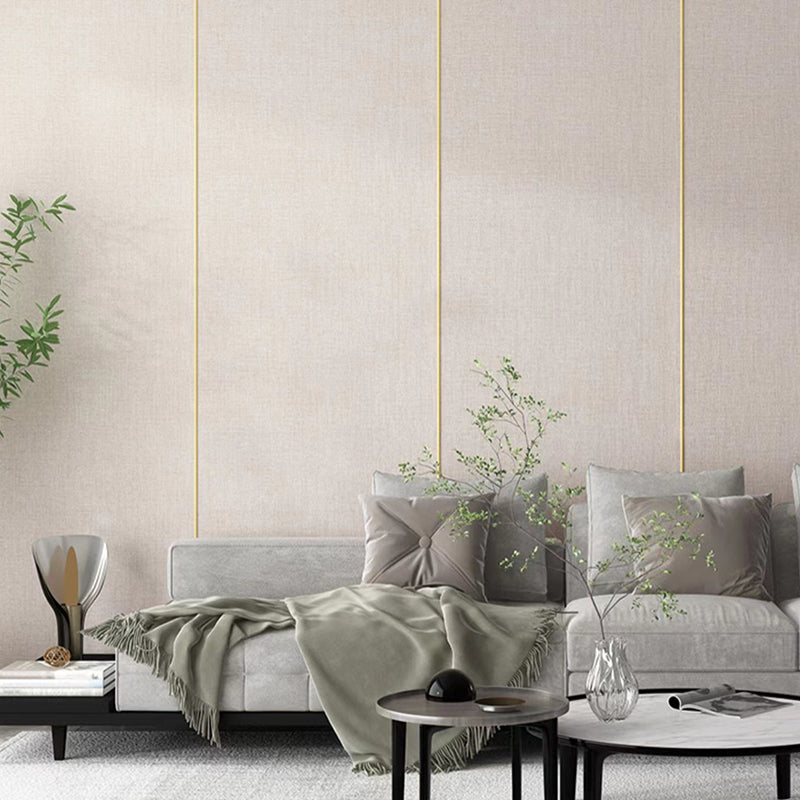 Contemporary Style Wall Panel Linen Living Space Peel and Stick Wall Covering