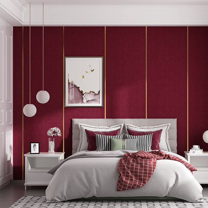 Contemporary Style Wall Panel Linen Living Space Peel and Stick Wall Covering