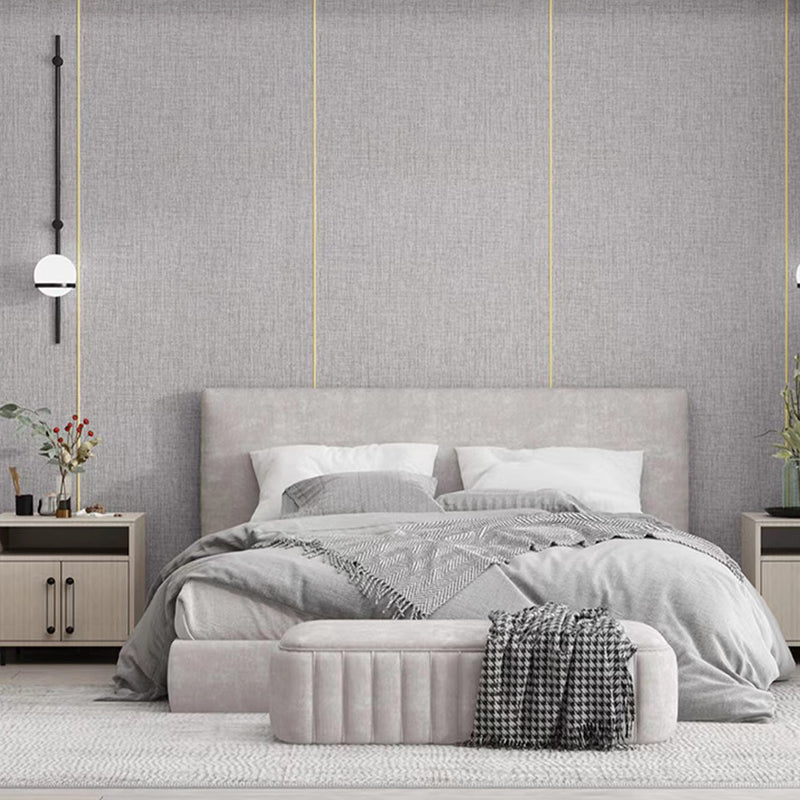 Contemporary Style Wall Panel Linen Living Space Peel and Stick Wall Covering